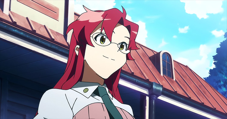 Red Hair Anime Girl With Glasses