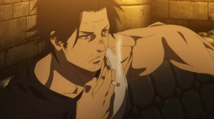 A handsome muscular anime Boy