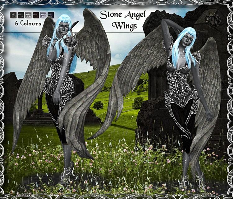 Stone Angel Wings TS4 CC