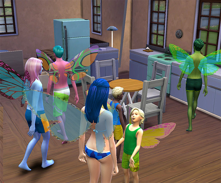 Esmeralda Glass Wings for The Sims 4.