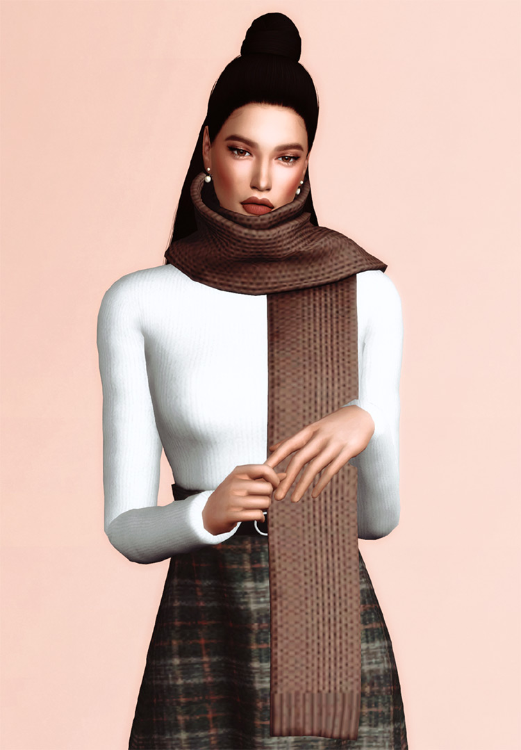 Sims 4 Long Scarf