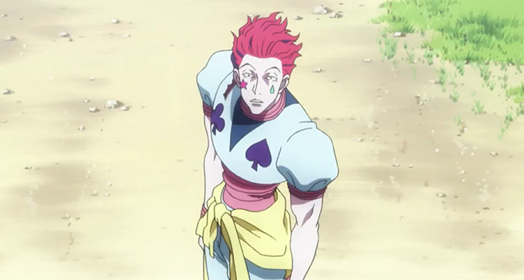 Surprised Hisoka Morow in Hunter x Hunter anime