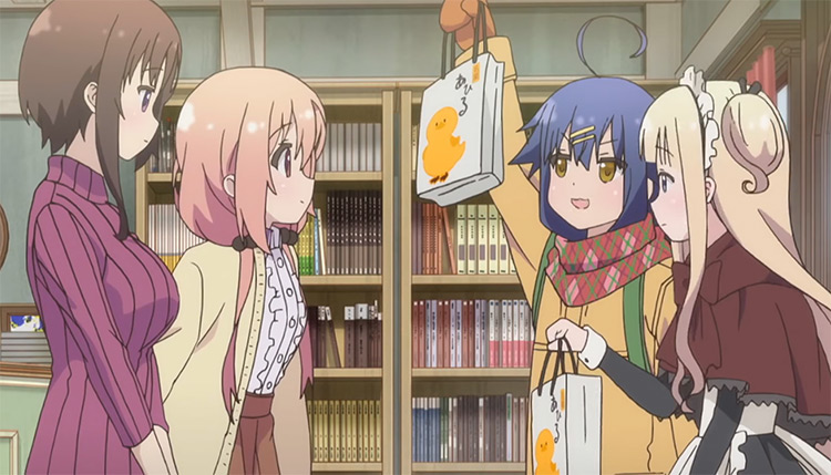 Chiako, Hinako, Kuina, and Mayuki shopping Hinako Note Anime