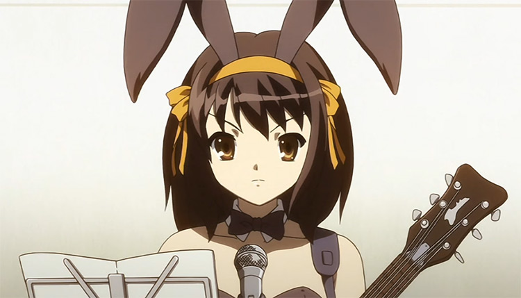 Anime girl with bunny band - Haruhi Suzumiya
