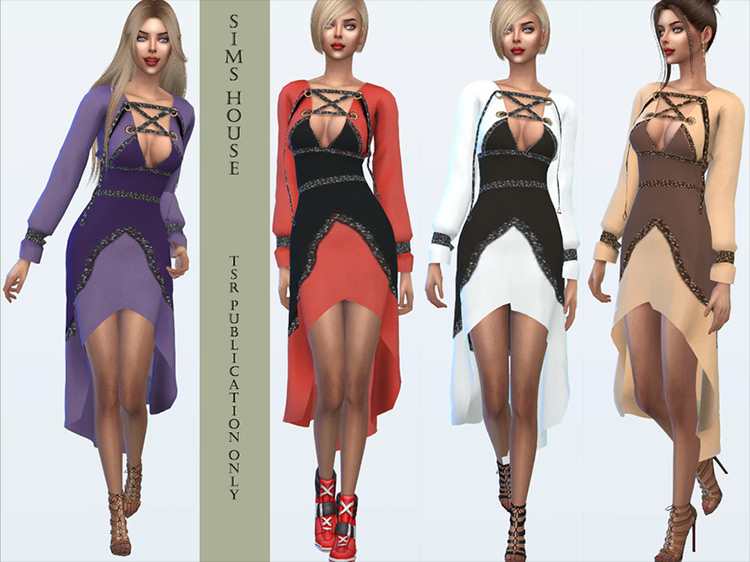 Elf Dress CC for Sims 4