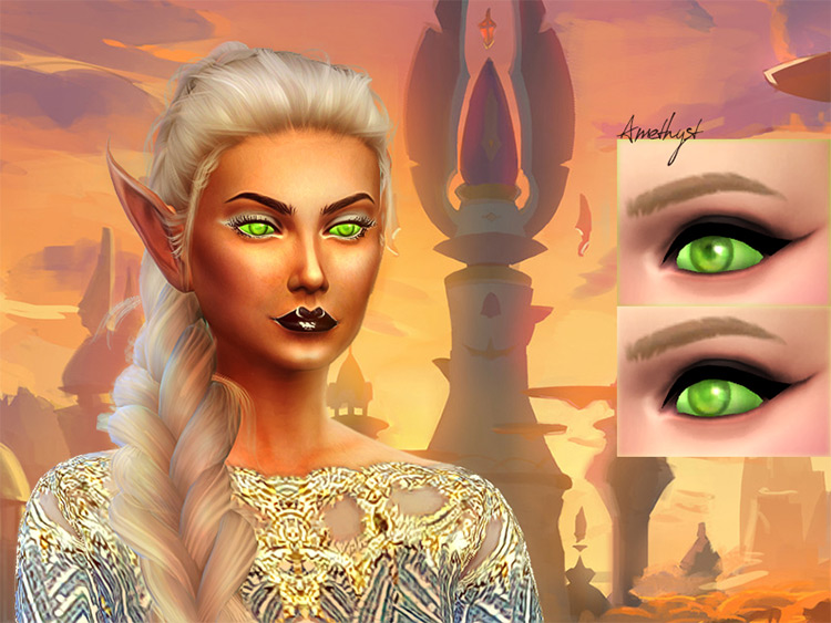 Blood Elf Eyes CC for Sims 4