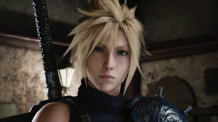 Cloud Strife in FFVII HD screenshot