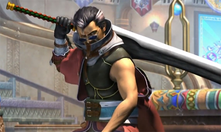 Auron from FFX HD screenshot