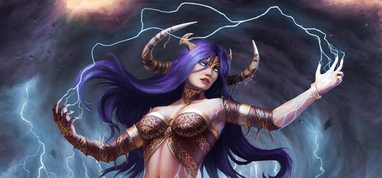 Lightning Sorceress painting by captdiablo