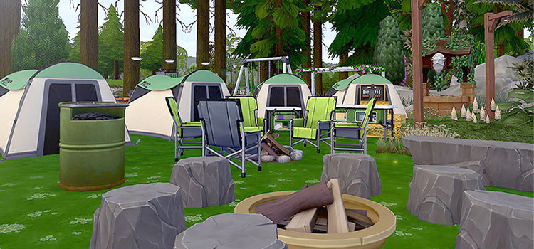 Ozone Campsite Lot CC for TS4