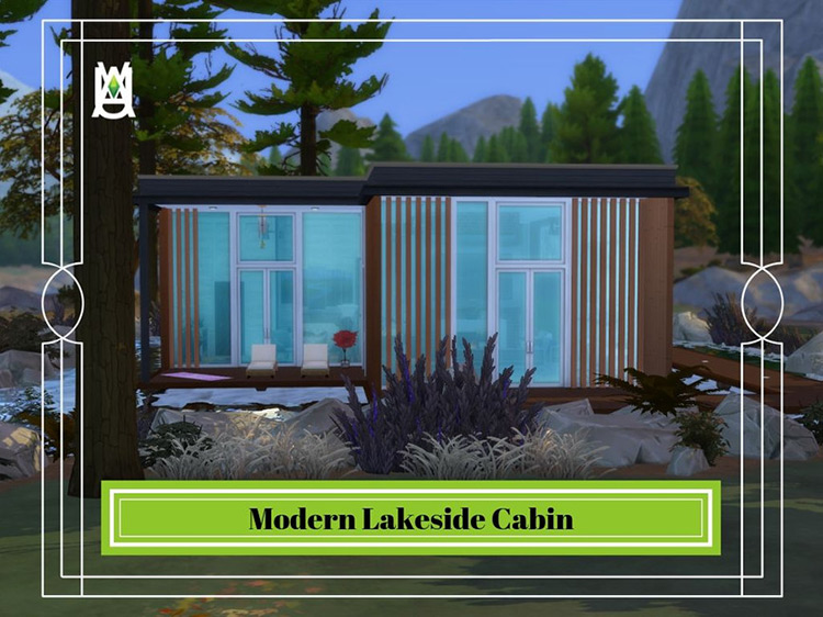 Modern Lakeside Cabin Sims 4 Camping Mod