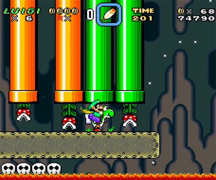 Piranha Plant Mario Bros game screenshot