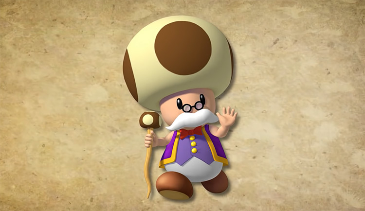 Toadsworth Mario Character artwork