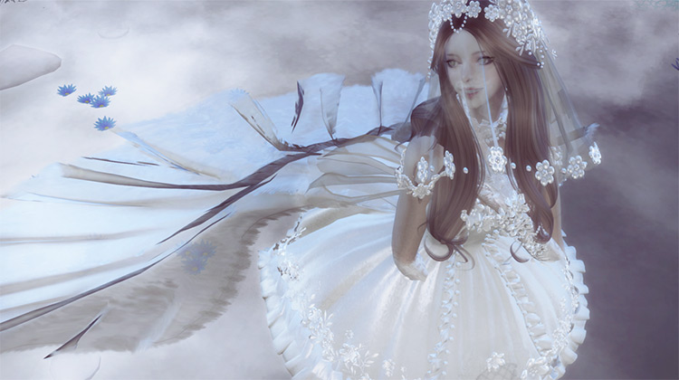 Lolita Wedding Dress & Love Words Set Sims 4 CC