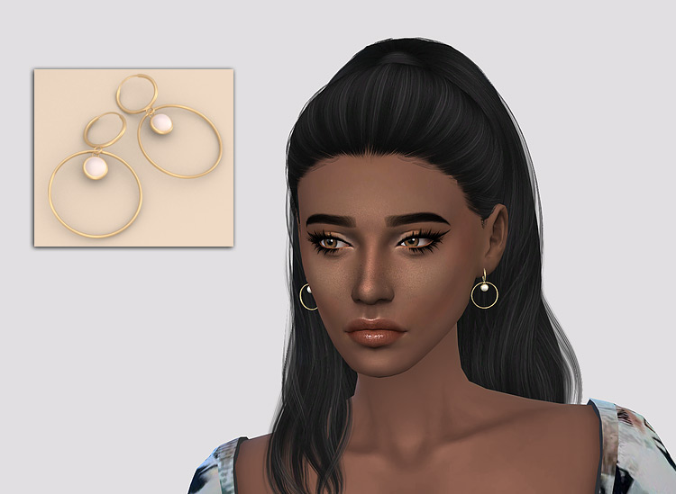 Tidal Earrings for Sims 4