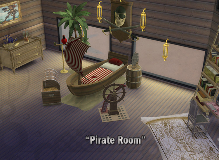 Bedroom Pirate Pack Sims 4 CC screenshot