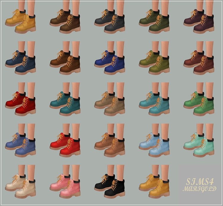 Female Hiking Boot Sims 4 CC