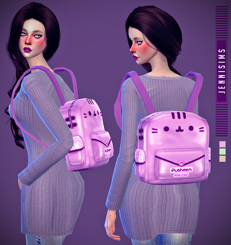 Backpack and Bow Sims 4 CC