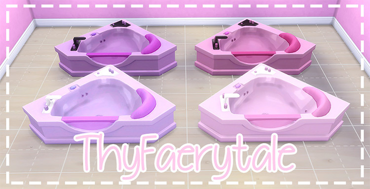 Pastel Luxury Bathtub Sims 4 CC