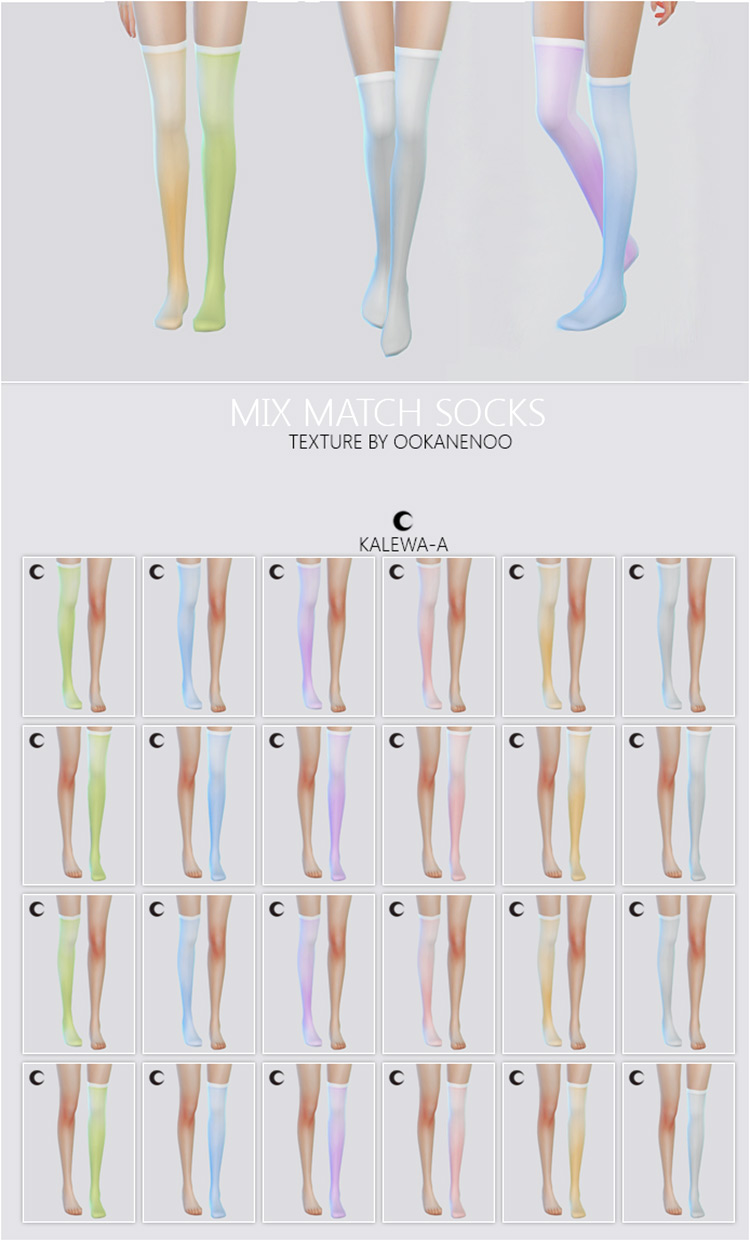 Mix Match Socks CC for Sims 4
