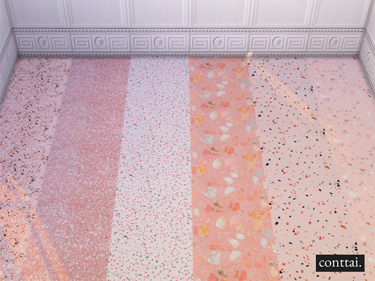 Terrazzo Floor 3 CC for Sims 4