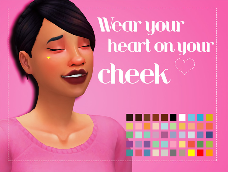 Wear Your Heart On Your Cheek Mole Sims 4 CC