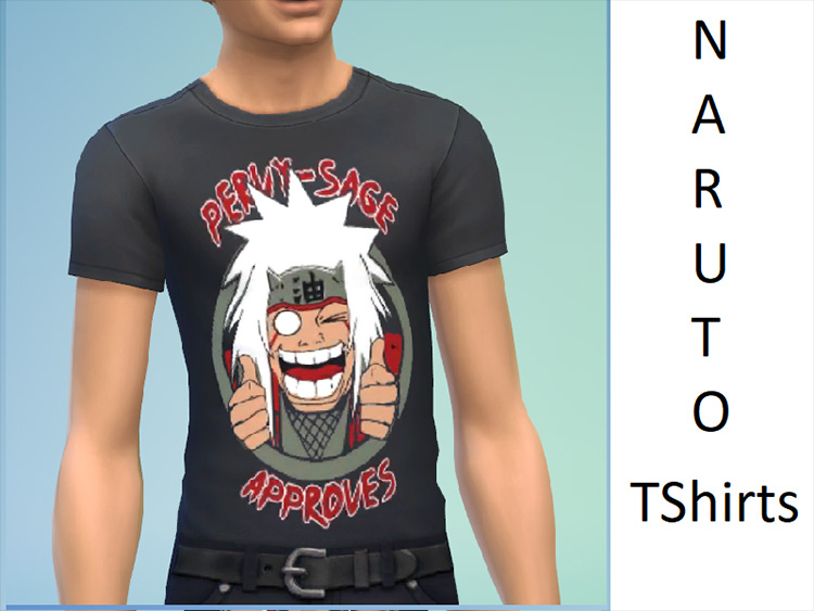 Snímek obrazovky Naruto T-Shirt Sims 4 CC