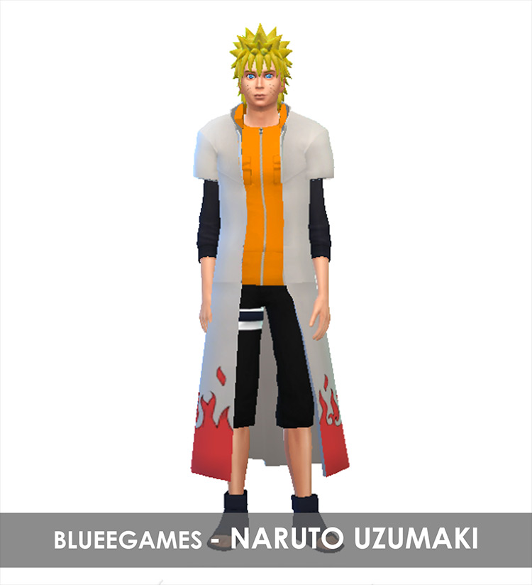 Snímek obrazovky Five Naruto Outfits Sims 4 CC