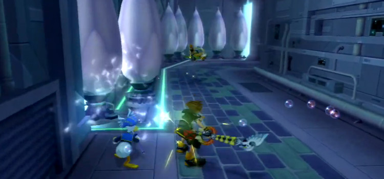 KH2.5 FM Screenshot in Twilight Town Mansion: Basement Corridor