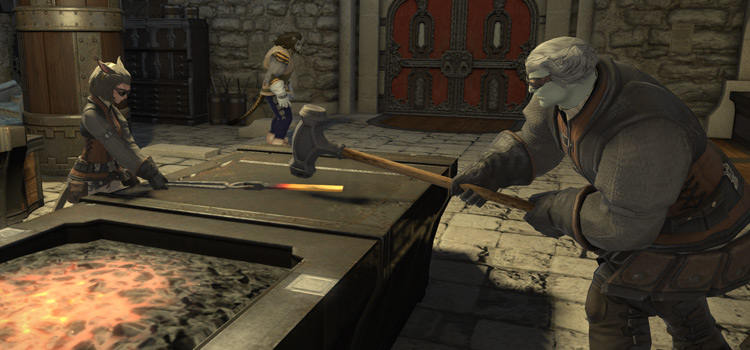 Blacksmiths Crafting in Final Fantasy XIV