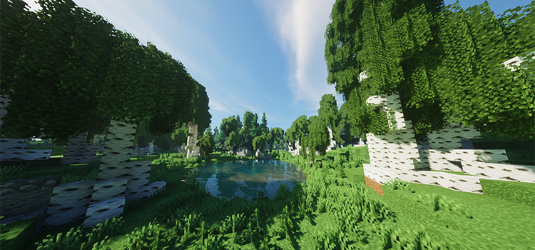Round Trees Texture Pack Preview (Minecraft)