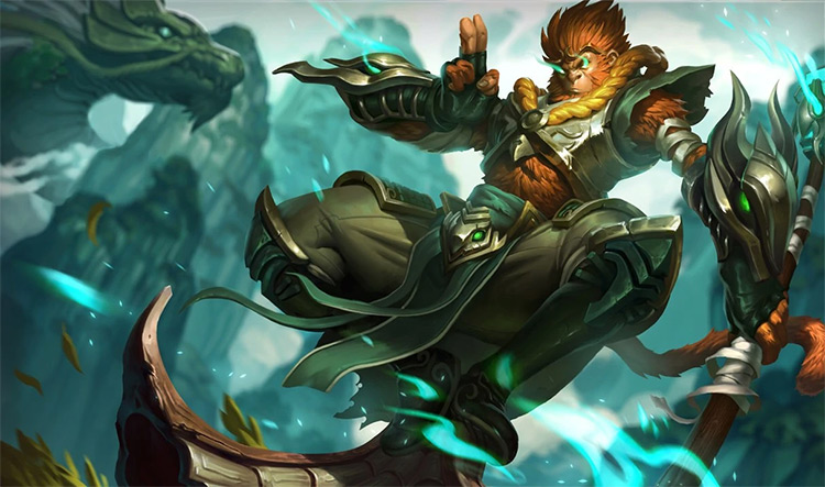 Jade Dragon Wukong Splash Art / LoL