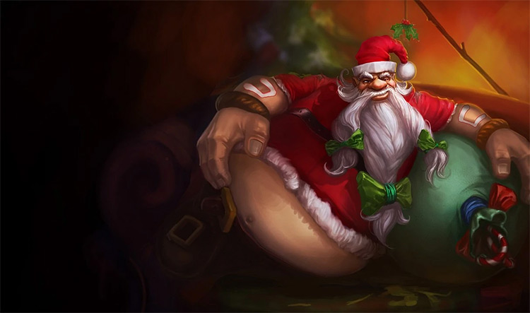 Santa Gragas Skin Splash / LoL