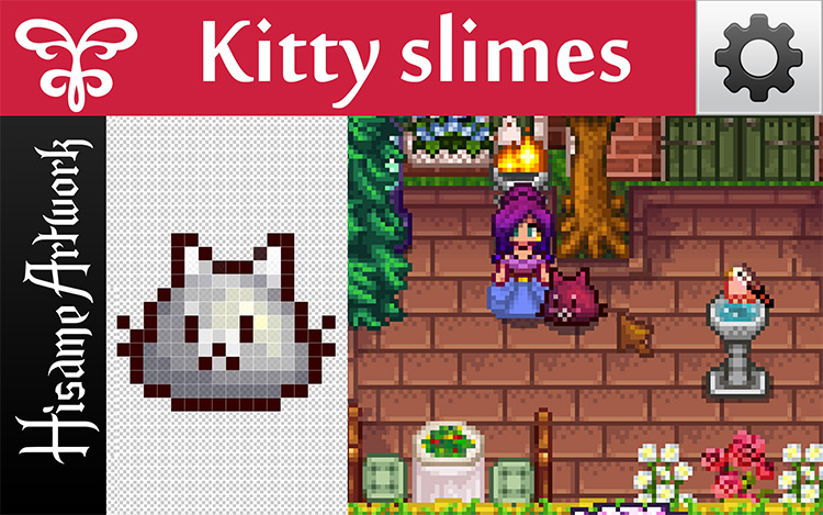 Slime Kitty Retexture Mod for Stardew Valley