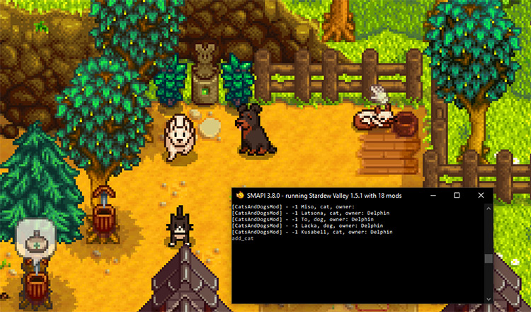 Cats and Dogs Mod for Stardew Valley