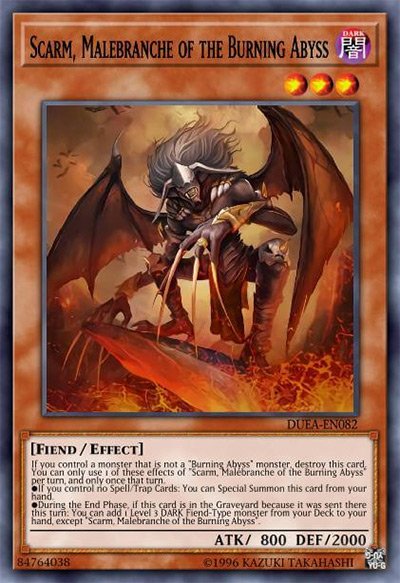 Scarm, Malebranche of the Burning Abyss YGO Card