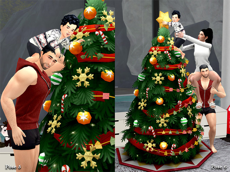 Christmas Tree Pose Preview for The Sims 4