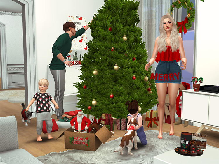 Sims 4 Christmas   Family Holiday Pose Packs  All Free    FandomSpot - 90