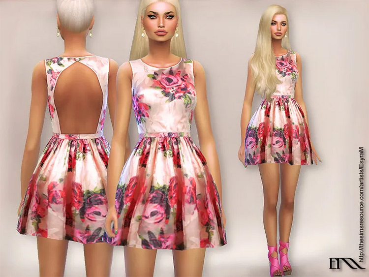 Sims 4 Floral Dress CC  All Free To Download    FandomSpot - 56