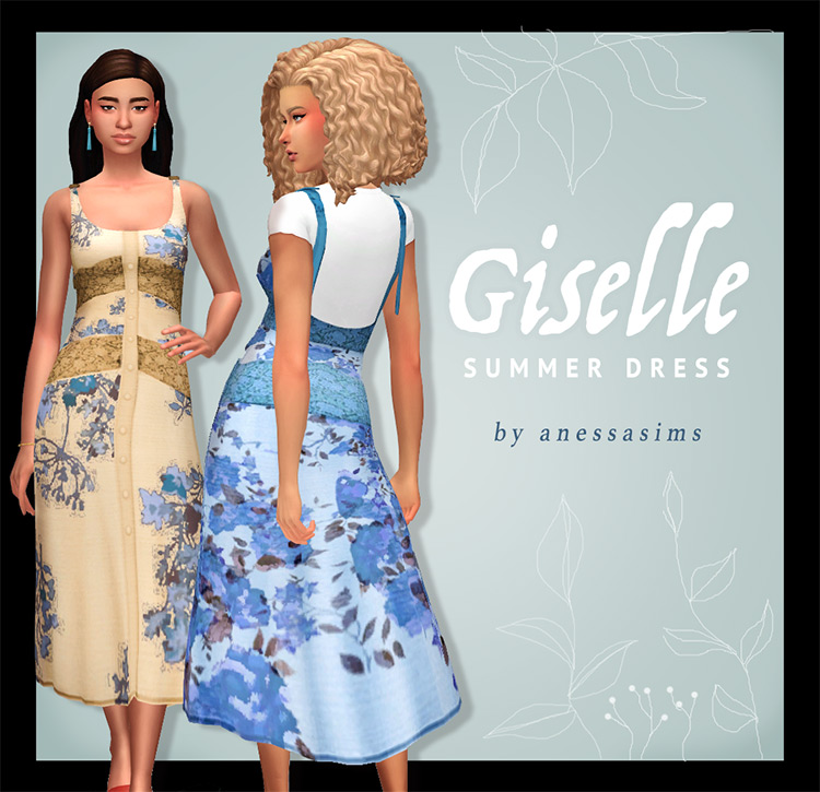 Sims 4 Floral Dress CC  All Free To Download    FandomSpot - 85