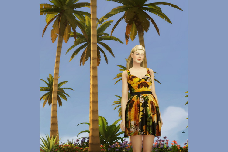 Sims 4 Floral Dress CC  All Free To Download    FandomSpot - 52