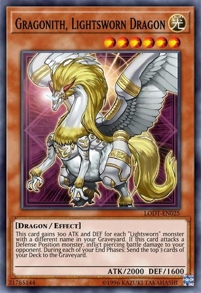 Gragonith, Lightsworn Dragon YGO Card