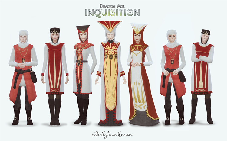 Chantry Outfits (Dragon Age) TS4 CC