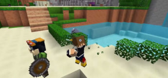 Sora and Goofy on Destiny Islands (KH1 Roleplay) / Minecraft Screenshot