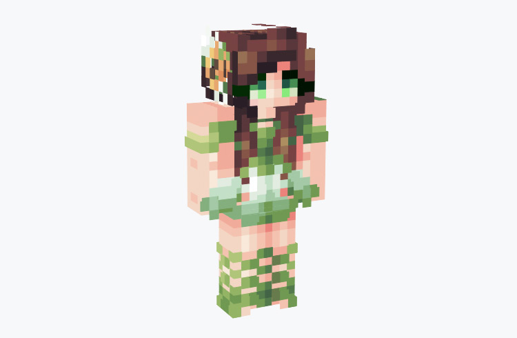Flutter Fairy with Flowers and Wings / Minecraft Skin