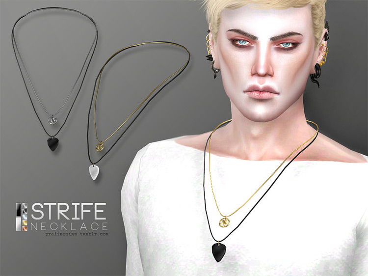 Male Strife Necklace for The Sims 4