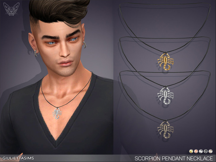 Scorpion Pendant Necklace for The Sims 4