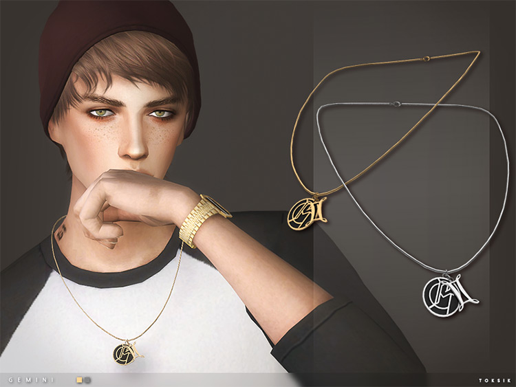 Gemini Necklace for The Sims 4