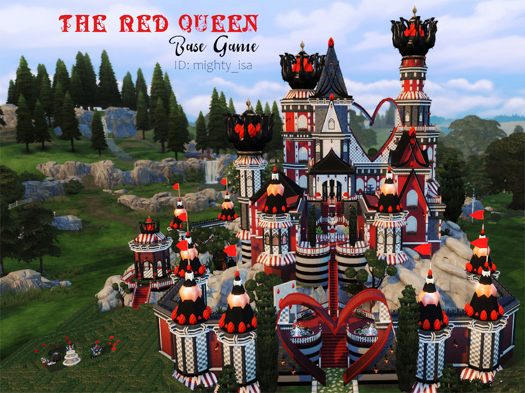 The Red Queen's Castle Lot / Sims 4 CC