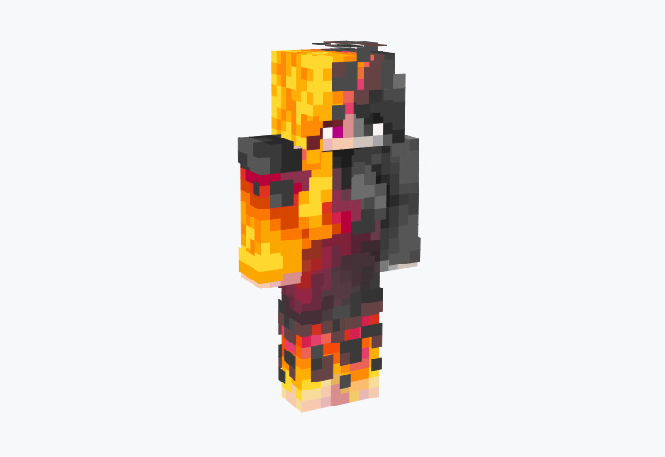 Burning Lava Girl / Minecraft Skin
